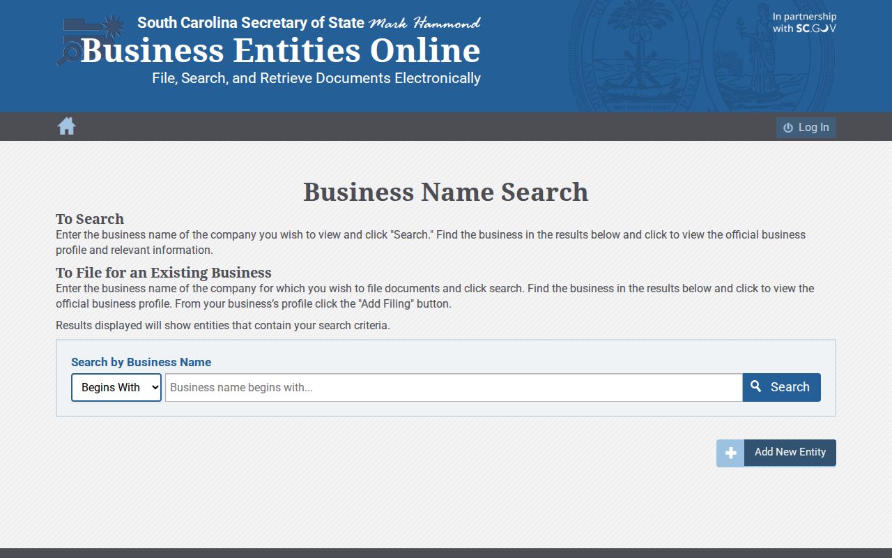 Fort Mill residents directory South Carolina business entity search