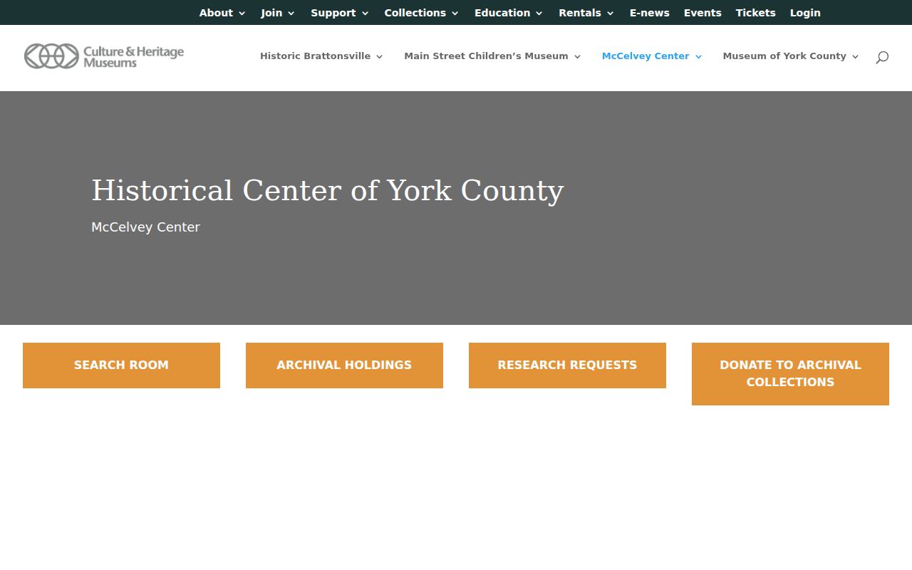 Historical Center of York County search room access for Fort Mill city directory research